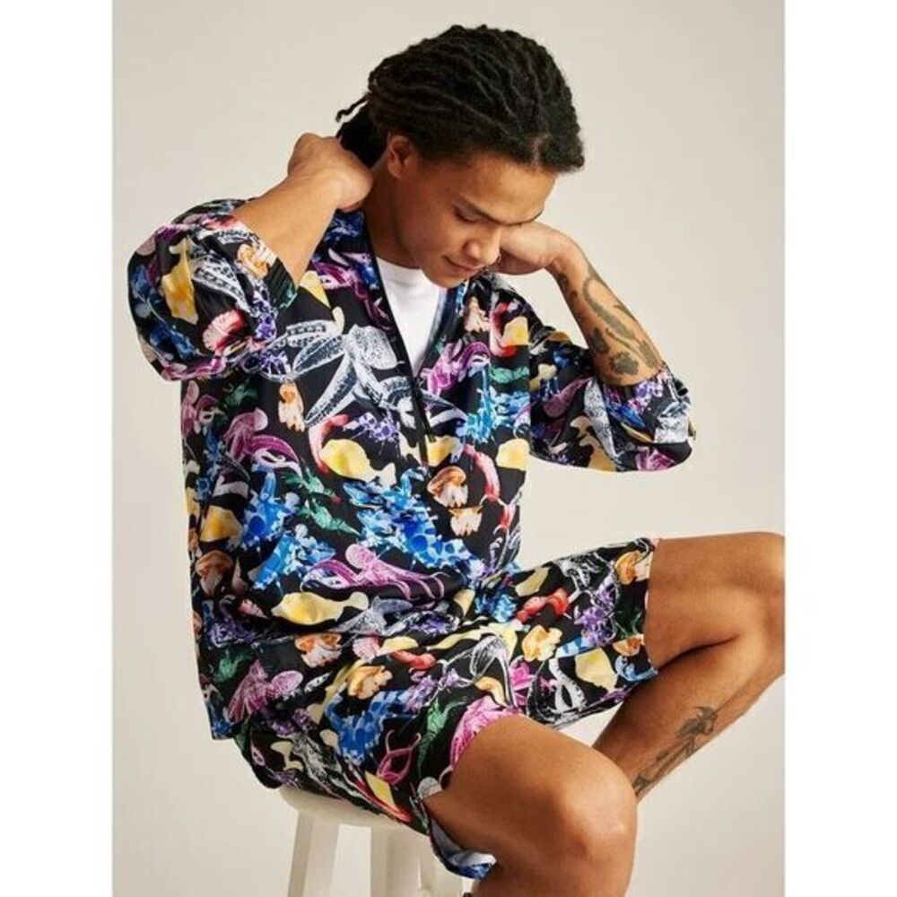 Bonobos Fielder Men Lightweight Ripstop Anorak XS Hoodie Windbreaker Black Jelly